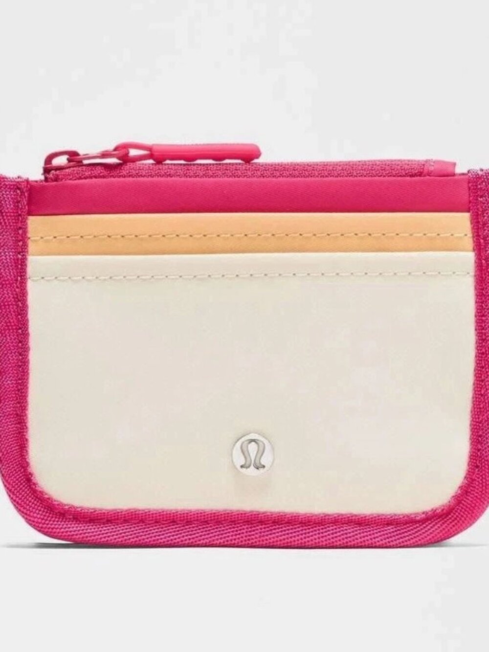 Lululemon True Identity Card Case Raspberry Coulis Rock Melon Light Ivory